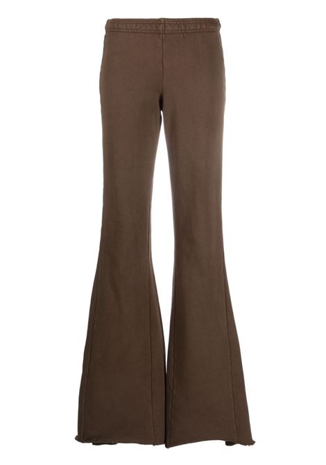 Brown washed-effect flared trousers ENTIRE STUDIOS - women